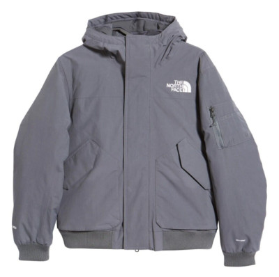 The North Face Stover Men's Hooded Insulated Down Puffer Jacket Grey Size M