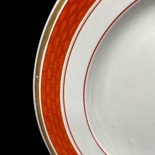 Set 4 Royal Copenhagen Oranja Tureby Aluminia Salad Plates Basketweave Antique - Picture 14 of 23