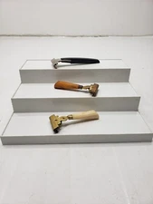 Lot of 3 Vintage Schick Injector Eversharp Razors Shavers Gold Tone Black USA