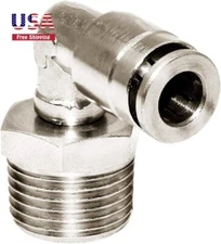 Elbow Pneumatic Fitting 90° Push to Connect Fittings 1/4" Tube OD x1/2" NPT Male