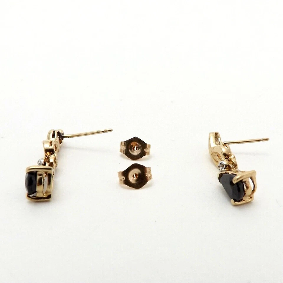 Pendiente colgante infinito diamante piedra natal septiembre zafiro azul oro 10k Foto 4 de 4