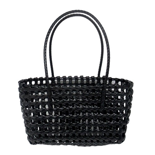 Solid Color Tote Bag Woven Beach Bag Fashion Handbag - Picture 13 of 19