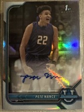 Pete Nance North Carolina UNC Tar Heels Basketball Topps Autograph Rookie Card