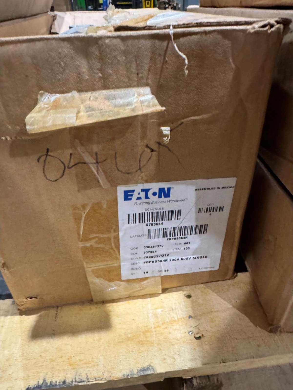 WESTINGHOUSE EATON FDPBS FDPBS364R 200 AMP 600V FUSED PANELBOARD SWITCH HARDWARE