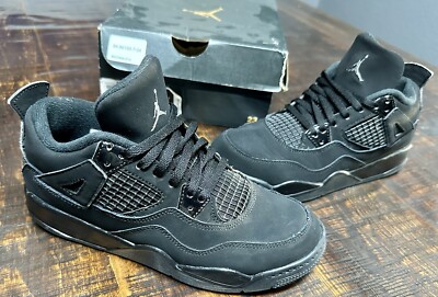 Youth Air Jordan 4 Retro PS 'Black Cat' 2020 BQ7669-010 Size