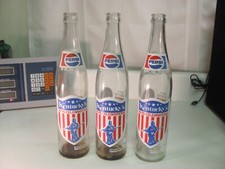 3× VTG Pepsi Cola Kentucky's Celebrations Bicentennial 16oz Glass Bottles 74-76