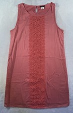 J Crew Dress Womens Small Pink Shift Crochet Lace Sleeveless Mini Tunic Casual