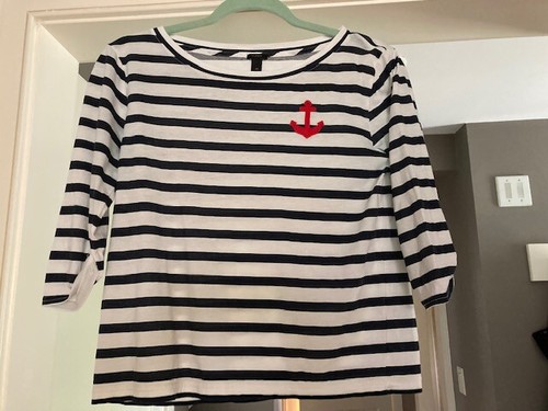 J. Crew Striped Nautical Shirt Top tee 