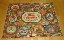 A Merry Old Christmas Vintage Springbok 1500 Piece Puzzle - Assembled Missing 2 