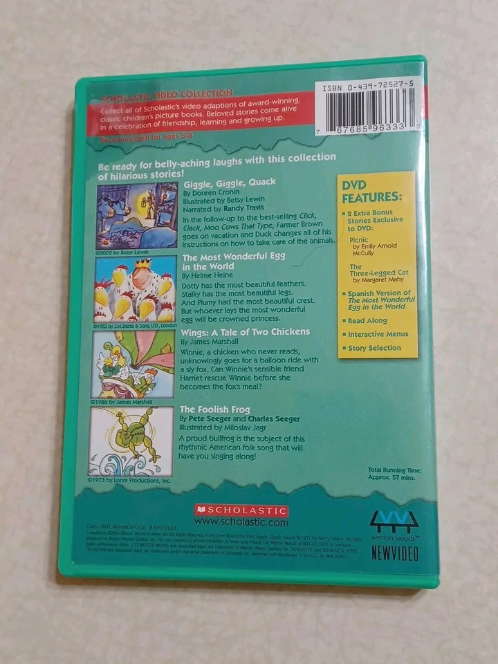 Giggle, Giggle, Quack Children's Storybook DVD Scholastic Elementary Education - Image 3 of 3