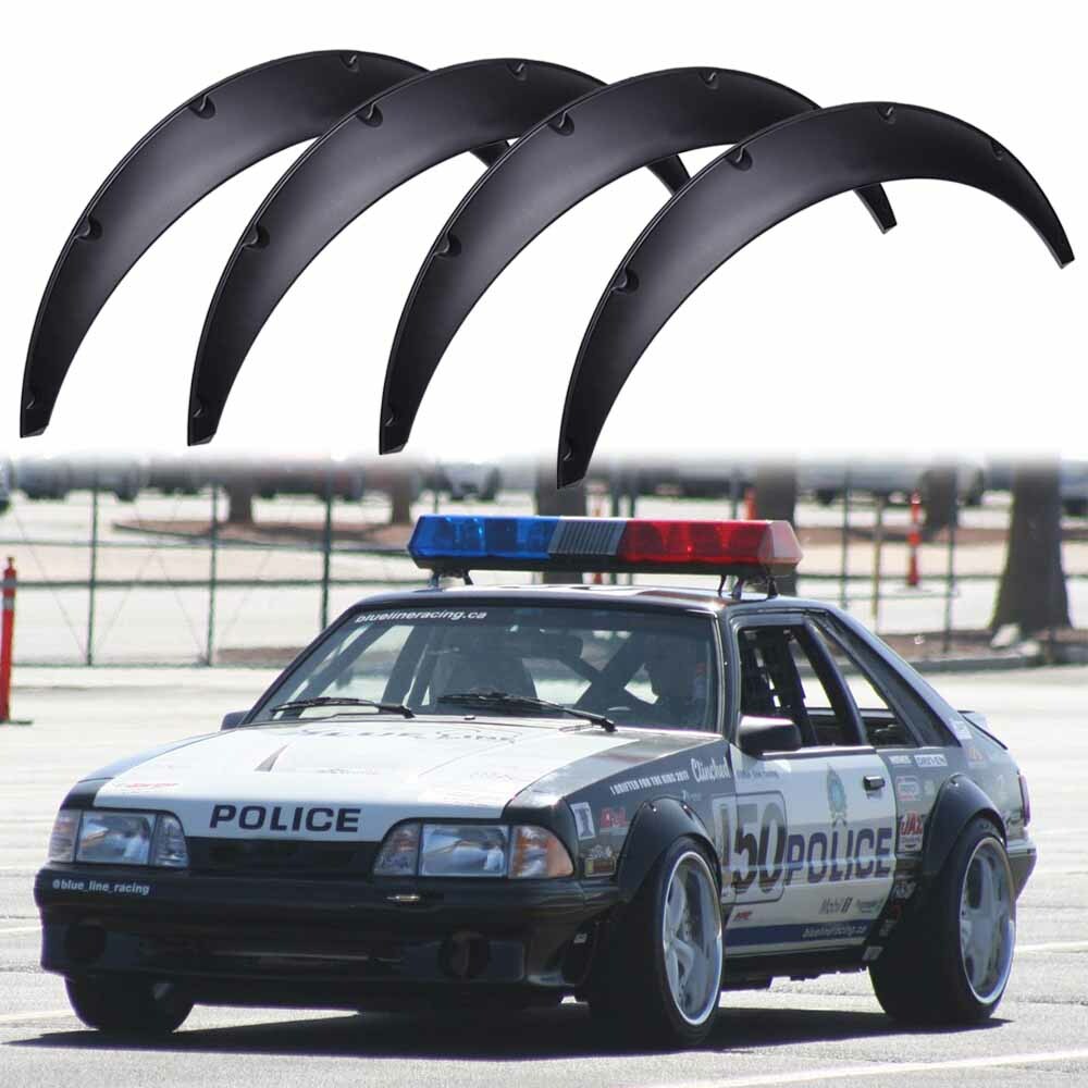 4X 4.5" Fender Flares Wide Body Kit Wheel Arches For Ford Mustang
