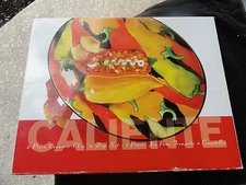 Clay Art Caliente Yellow Green Red Peppers Black Two Piece Chip and Dip Set