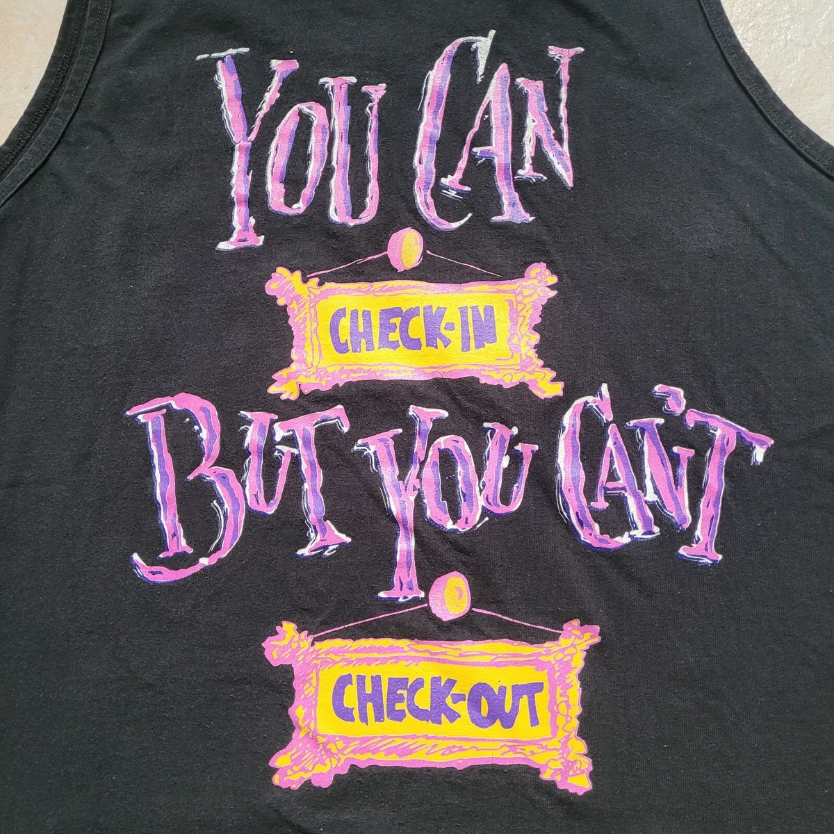 Disney Twilight Zone Tower Of Terror Vintage Tank Top Graphic 90s 25"X29" No Tag View 5