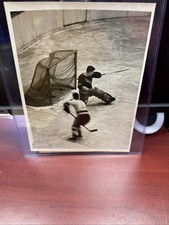 1940 Type One Photo Davey Kerr Of The Rangers Attempts To Stop Bobby Bauer Shot
