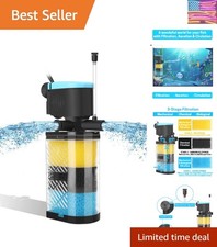 Aquarium Filter 3-Stage in-Tank Filter Internal Fish Tank Filter Turtle Filte...