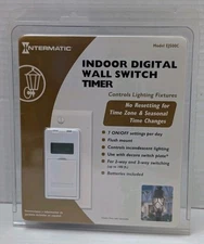 New Intermatic Indoor Digital Wall Switch Timer EJ500C White Flush Mount