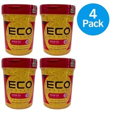 Eco Style Argan Oil Styling Gel Max Hold 32oz 4 Pack Bulk Bundle Exp 11/27