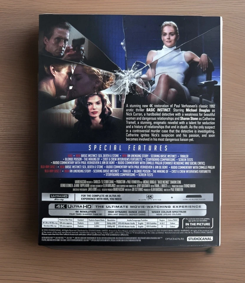 Basic Instinct (4K, Blu-ray, 2021) 3-Disc DigiPack Collector's Edition Boxset UK - Image 4 of 4