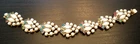 STUNNING VINTAGE ESTATE MCM HIGH END RHINESTONE & MILK GLASS 7.5 BRACELET G37900