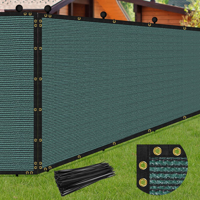 Phepetroll 5 X 50Ft Privacy Screen Fence Green Heavy Duty Mesh Fencing Shade