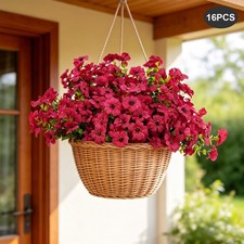 16pcs Artificial Fake Flowers Outdoor Decor Artificial Decorative Bouquets 36cm