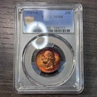 MS66 1949-D 25C Washington Silver Quarter, PCGS Trueview- Rainbow Mint Set Toned