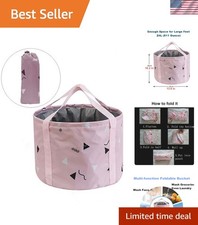 Large Capacity 24L Pink Foot Soaking Basin - Collapsible and Easy to Carry