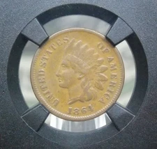 1864 "L" Indian Head Cent 1c NGC VaultBox 7.5 #053 Extra Fine XF45 Series 8