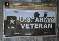 U.S. Army Veteran Metal License Plate