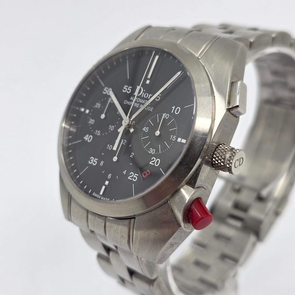 Dior Homme Chiffre Rouge Automatic Chronograph Black Dial Steel | eBay