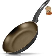 NutriChef 9.5'' Medium Fry Pan - Non-Stick Stylish Kitchen Cookware Standard 
