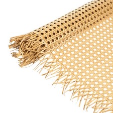 2 Rolls Natural Rattan Cane Webbing 14"x3.3ft Woven Mesh for Chair Cabinet DIY