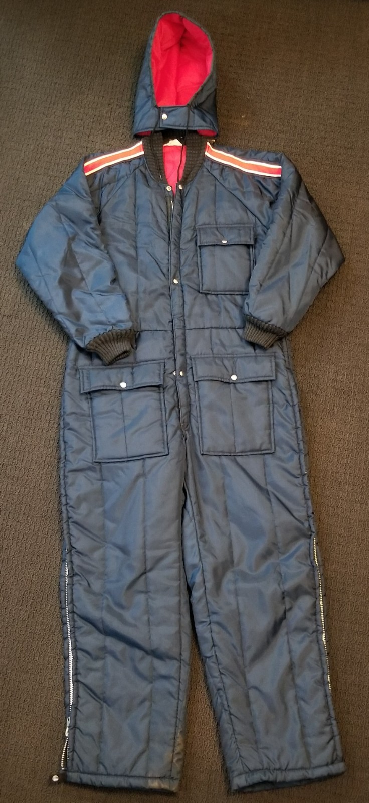 DAVCO DAVE GOLDBERG AZUL HOMBRE UNA PIEZA ESQUÍ MOTO NIEVE TRAJE DE NIEVE / TALLA: M