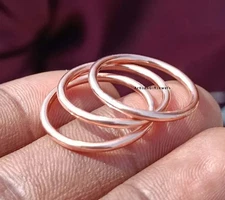 Pure Copper Ring, Set OF 3 Ring, Handmade Ring, Copper Band Ring, Dain, All Size