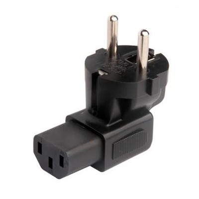 SF Cable C13 to Europe Schuko CEE7 Angled Power Plug Adapter