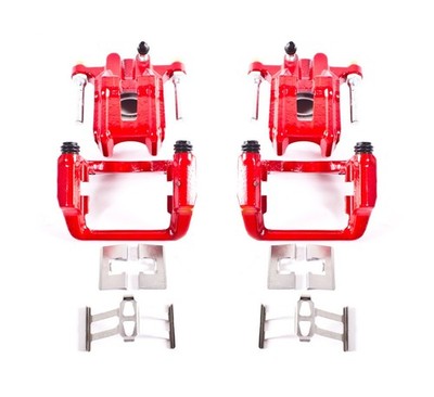 Power Stop Rear S2588 Pair of High-Temp Red Powder Coated Calipers for Acura ...