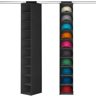 Lifewit Hat Organizer for Baseball Caps, 10 Compartments-1Pack, Black 