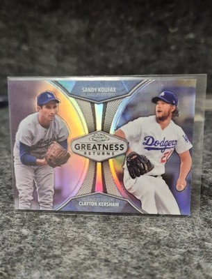 2019 Topps Chrome - Greatness Returns Clayton Kershaw, Sandy Koufax #GRE-15