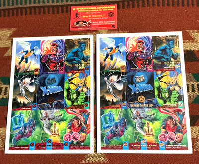 1994 FLEER ULTRA X-MEN PREMIERE EDITION Promo Uncut 8 x6  Sheet X2 Please READ