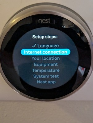 Google Nest Learning Thermostat 3rd Gen T3007ES Stainless Steel Complete