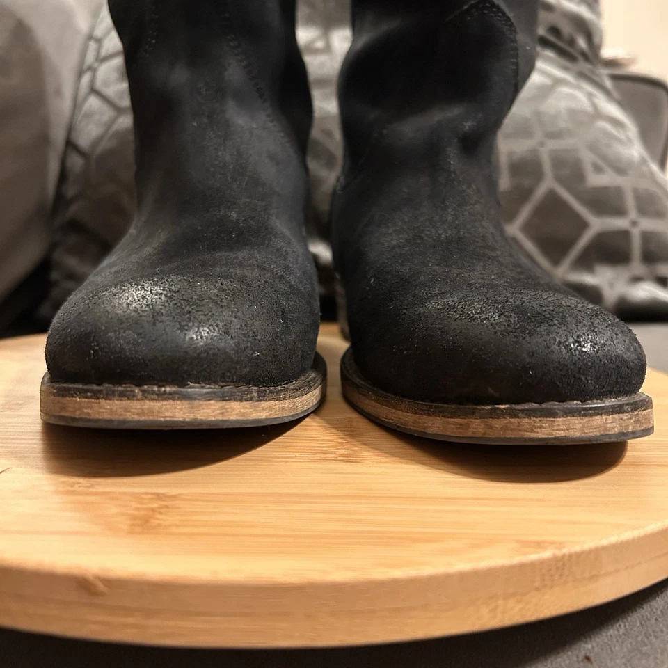 Botas occidentales Bronx Pull On cuero negro nobuck para mujer talla US 9 EU 40 Foto 2 de 4