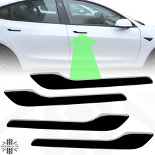 4pc Door handle cover set exterior in Gloss Black for Tesla Model 3 Skins