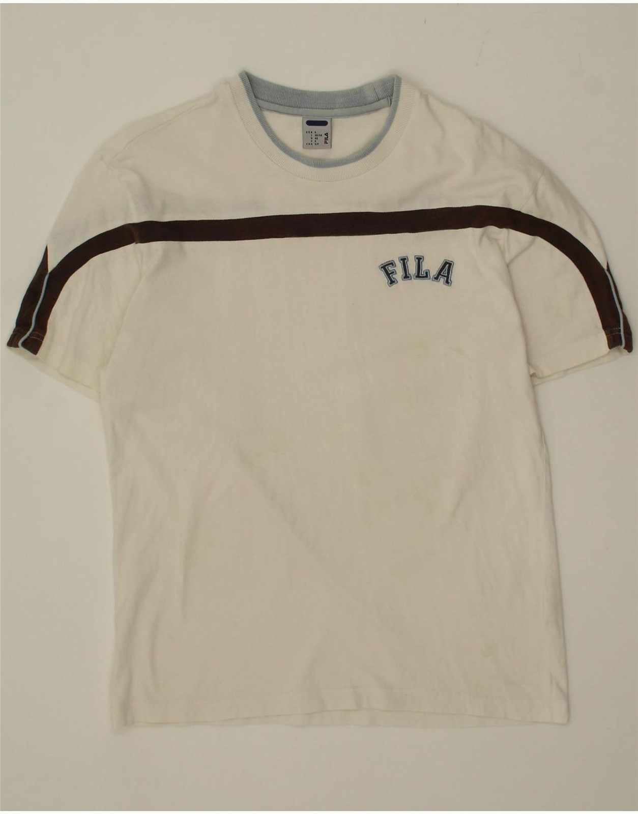 T shirt uomo FILA top IT 46 48 piccola cotone bianco CD44
