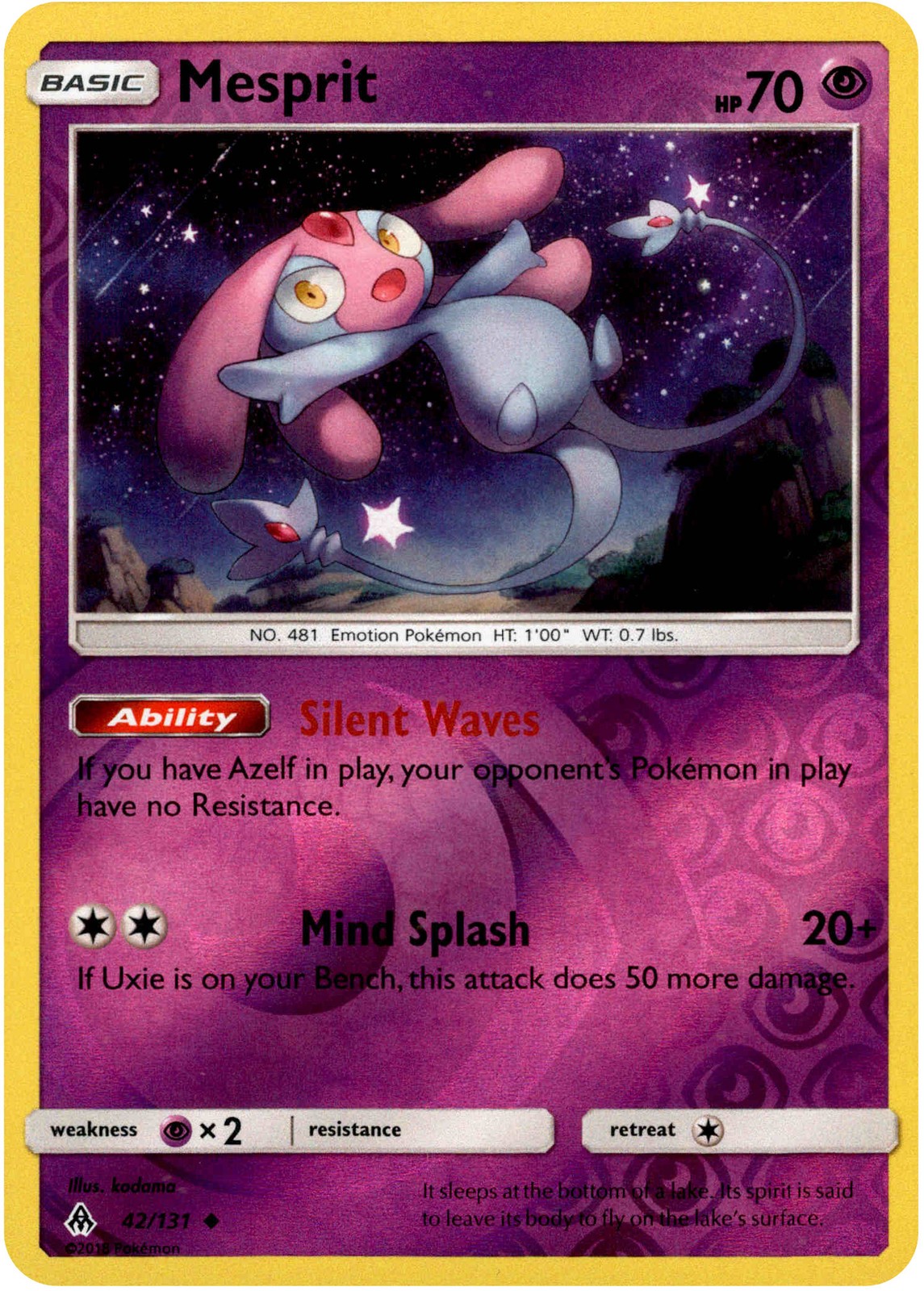 Mesprit - 42/131 - Forbidden Light - Reverse Holo