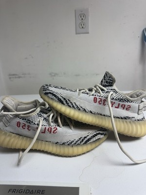 adidas Yeezy Boost 350 V2 Men's Sneakers Zebra White/Black, Size 6