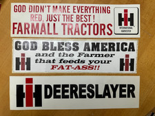 3 Farmall Tractors Ih Decals Bumper Stickers International Harvester