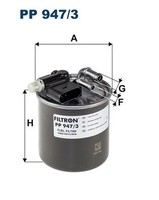 Kraftstofffilter Filtron PP 947 3 FÜR Infiniti Mercedes Treibstofffilter