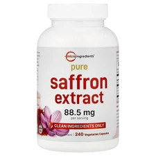 Pure Saffron Extract, 240 Vegetarian Capsules