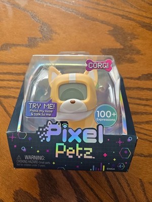 Pixel Petz- Corgi Toy Figure- Interactive Digital Pet Companion-100+ Expressions