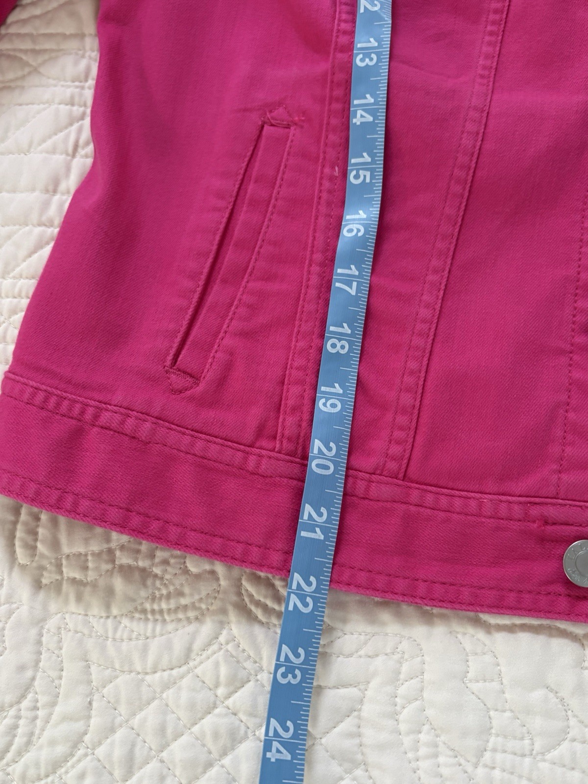 Talbots Pink Basic Jacket Button Collared Pockets… - image 5